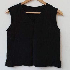 Vintage Silky Black Blouse